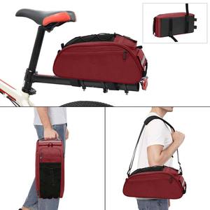Échantillon gratuit Sacs de selle arrière de vélo grande capacité EVA Multi-usages Sac de transport pour vélo de route VTT Sac de porte-bagages arrière extensible pour vélo - Product Image 2