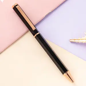 Xúc Tiến stylus bút bi 1.0 mét mực đen Macaron quảng cáo Twist kim loại có thể thu vào Pearlescent bút