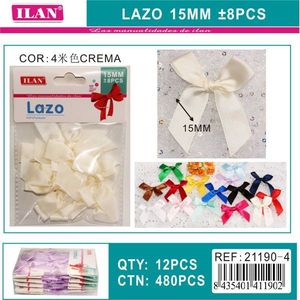 Ruban crème ILAN Lazo 15 mm pour travaux manuels et décorations - Product Image 1