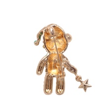 YINI nouveau noël plein diamant ours bijoux broche Clip belle broche en cristal pour manteau en gros accessoire de mode