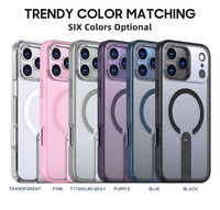 Funda Magnética Antigolpes para Teléfono con Soporte Vertical Oculto, Marco Metálico para Cámara, Cobertura Total para iPhone 18 17 16 15 Plus Pro Max