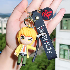 Vente en gros d'usine Figurine d'anime Death Note en PVC 3D Porte-clés à mousqueton Créatif Léger 10cm Porte-clés Pendentif pour sac - Product Image 5