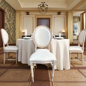 <span class=keywords><strong>Chaise</strong></span> de mariage Louis en résine, dossier ovale, coussin blanc doux, pour hôtel de luxe, événements et mariages - Product Image 4