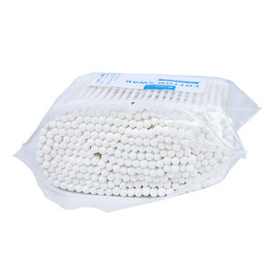 Bâtonnets de coton double tête écologiques absorbants pour maquillage, 300 pièces/sac, avec pochette - Product Image 3
