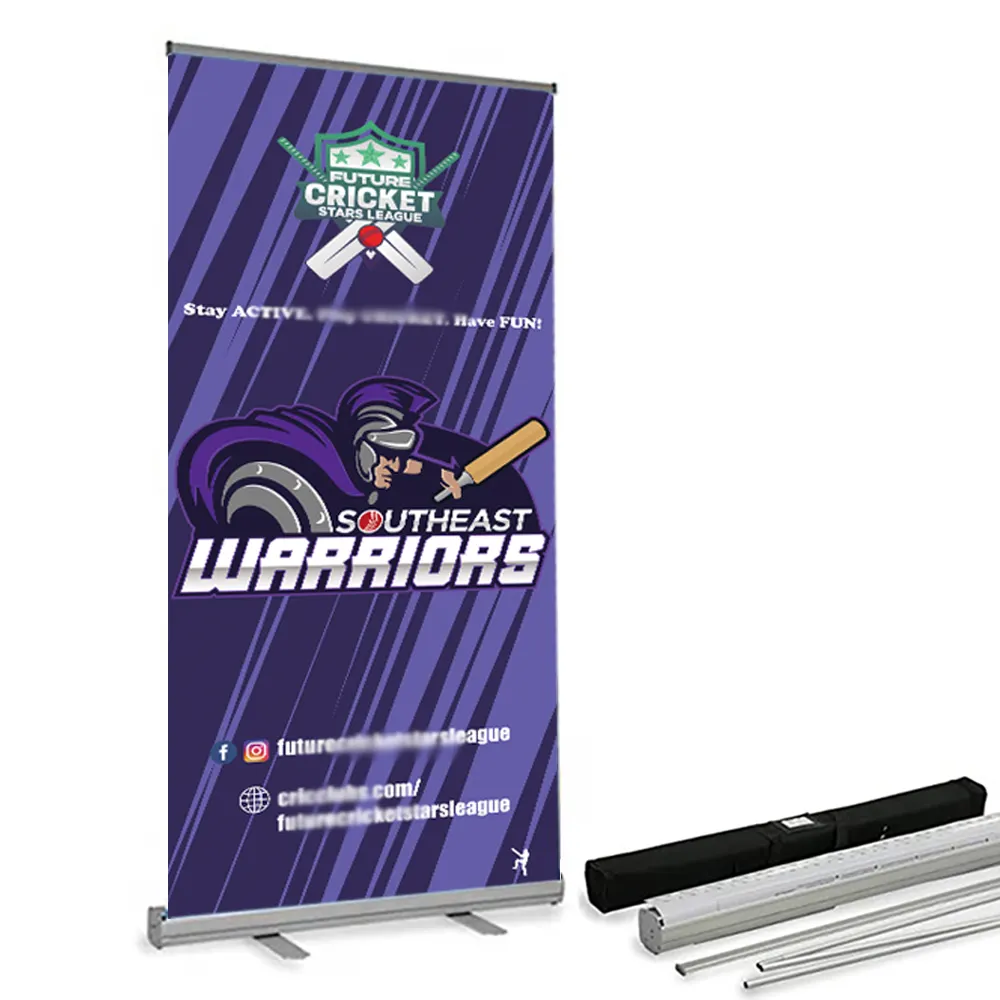 Extérieur intérieur Prix d'usine Aubaine Design personnalisé Présentoir Rack Roll Pull Up Banner Avec Business Info Poster