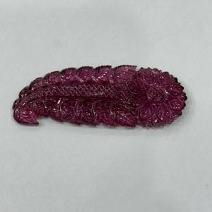 Pierre précieuse de rubellite naturelle sculptée, tourmaline fantaisie de haute qualité, pierre sculptée pour bijoux et collection - Product Image 4