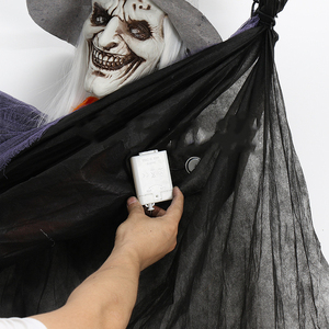 Halloween Electronic Animatronic Glow Sound Large <strong>Scarecrow</strong> Pumpkin Head Novelty Props Indoor and Outdoor Animation <strong>Decoration</strong> - Product Image 2