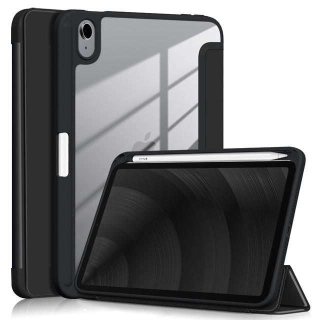 For New iPad Mini 7th 2024 Case 8.3 Inch Acrylic Transparent Tablet Case Mini 6 Stand Cover With Pencil Holder