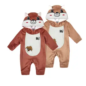 NO MOQ tutina per animali personalizza i vestiti per bambini invernali monopezzo caldi pagliaccetti per bambini