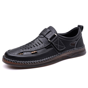 Men's Summer <b>Slides</b> Round Toe Rubber Outsole Casual Slip-On Sandals With Breathable Cut-Out Design For Comfortable Wear - Product Image 5