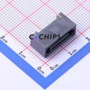 HYCW04-SATA07-129B Hard Drive Connector SAS/SATA/M.2 Through hole Component THT,P=1.27mm Connector SATA Female 7P Through Hole - Product Image 1