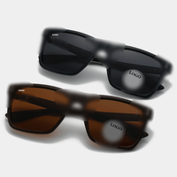 Lunettes de soleil unisexes tendance, monture carrée en PC, verres polarisés de haute qualité, marque de luxe pour hommes et femmes