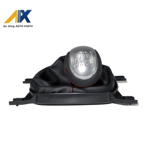 Housse de <span class=keywords><strong>levier</strong></span> de <span class=keywords><strong>vitesse</strong></span> en cuir noir de haute qualité, 6 vitesses, avec pommeau de <span class=keywords><strong>levier</strong></span> de <span class=keywords><strong>vitesse</strong></span> pour voiture - Product Image 1