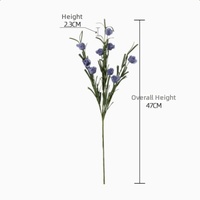 Vente chaude : Spray de roses artificielles effet naturel, fabriquées à la main, avec 9 têtes de fleurs en PE, pour la décoration de la maison et de mariages