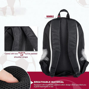 Sac à dos multifonctionnel en polyester personnalisé pour football, basketball, avec compartiment séparé pour chaussures, impression sérigraphique - Product Image 3