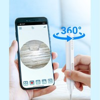 Endoscope Visuel Numérique HD avec Caméra d'Oreille WiFi, Éclairage LED, en ABS et Acier Inoxydable, Bâtonnet Portable pour l'Inspection du Cérumen