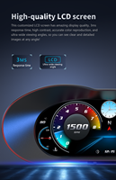 Nouveau modèle 2026 HUD P5 Compteur de vitesse Affichage tête haute avec alarme multifonction Compteur automatique OBD2 Jauge de voiture Écran LCD Accessoires de voiture