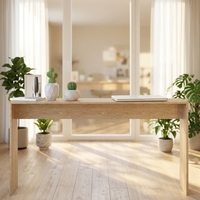 Table console moderne minimaliste en bois, style cascade, pour entrée et salon, mobilier de salon, table cascade en bois naturel pour canapé