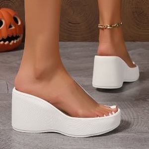 Nouvelles sandales d'été à semelle épaisse pour femme, style décontracté, à talon compensé, pour le quotidien - Product Image 6