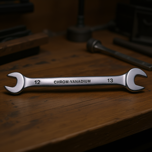 ประแจปากตายชุบโครเมียมเฟอร์วี 12x13 มม. โครมวาเนเดียมขัดเงา - Product Image 3
