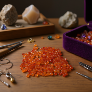 Pierres précieuses naturelles Jaipuri Gems, cornaline orange facettée, pierres semi-précieuses rondes, pierres précieuses en vrac en tailles de 4 mm, 6 mm, 8 mm - Product Image 6