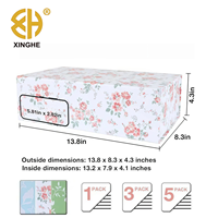 Boîte Cadeau Écologique Biodégradable à Motif Floral Rose avec Couvercles Magnétiques 2mm, Grandes Boîtes de Proposition pour Demoiselles d'Honneur 13.8x8.3x4.4 Rectangulaires pour Mariage