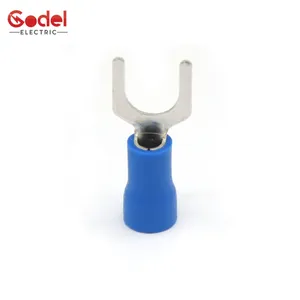 PVC spade câble terminal à sertir en cuivre étamé anneau terminal fourche isolant bornes électriques