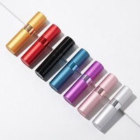 Flacon de parfum portable 10 ml en aluminium mat, atomiseur de voyage rechargeable, format de poche, vide, personnalisable avec logo