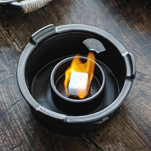 Estufa de camping de hierro fundido, quemador de carbón pequeño, calentador de té portátil para uso en exteriores - Product Image 1