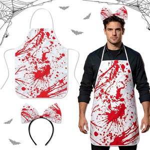 Conjunto <span class=keywords><strong>de</strong></span> Delantal y Diadema <span class=keywords><strong>con</strong></span> Salpicaduras <span class=keywords><strong>de</strong></span> Sangre para Halloween, Disfraz <span class=keywords><strong>de</strong></span> Chef <span class=keywords><strong>de</strong></span> Cocina, Carnicero, Accesorio <span class=keywords><strong>de</strong></span> Cosplay para Fiesta <span class=keywords><strong>de</strong></span> <span class=keywords><strong>Terror</strong></span> - Product Image 1