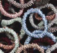 Élastiques à cheveux unisexes en soie de mûrier 100% naturelle, écologiques, durables, doux et vintage, 1 cm, avec emballage OEM de haute qualité