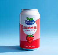Vente en gros de canettes vides en aluminium imprimées en noir et blanc 355ml 330ml avec couvercle pour boisson à la bière boisson gazeuse boisson gazeuse