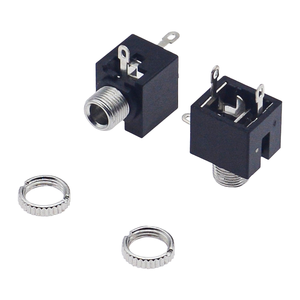 Conector Hembra PJ-301M de 3.5mm para Audio, Montaje Vertical de 3 Pines con Tuerca Roscada - Product Image 2