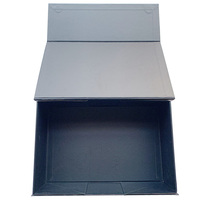 Boîte cadeau magnétique rigide et plate de couleur noire en stock, faible MOQ, pour emballage cadeau
