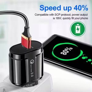 18W 3A Fast Charger QC3.0 <b>USB</b> Wall Charger Power Adapter US EU <b>Plug</b> Mobile Phone Charger - Product Image 3