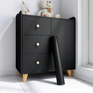 <span class=keywords><strong>Papel</strong></span> Adhesivo con Diseño de <span class=keywords><strong>Madera</strong></span> Gris, Impermeable, para Decorar Puertas, Muebles, Gabinetes y Paredes - Product Image 4