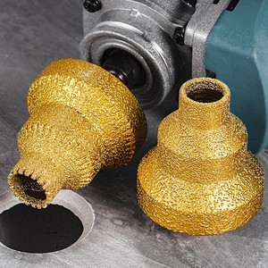 Broca cónica <span class=keywords><strong>multicapa</strong></span> soldada con diamante de 20-35-50mm, broca de centrado con rosca M14 <span class=keywords><strong>para</strong></span> mármol, azulejo y porcelana - Product Image 3