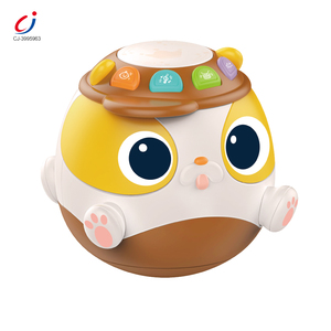 Jouet musical Chengji avec lumières clignotantes, tambour éducatif, cognition sensorielle, design de <span class=keywords><strong>chien</strong></span> de dessin animé, mini jouet musical pour bébé - Product Image 1