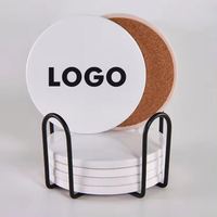 Sous-verres personnalisés en sublimation en gros, vierges, en céramique avec dos en liège, écologiques, de luxe, pour usage commercial, 50 MOQ, logo personnalisé