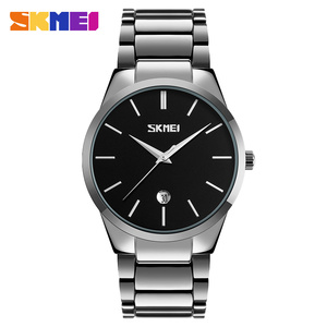 Montre personnalisée <span class=keywords><strong>Skmei</strong></span> <span class=keywords><strong>9140</strong></span> pour homme, montre à quartz de luxe pour homme, montre en or de haute qualité, montres-bracelets en acier inoxydable - Product Image 3