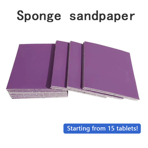 15 Uds púrpura 115*125mm esponja papel de <span class=keywords><strong>lija</strong></span> 400 <span class=keywords><strong>600</strong></span> 800 almohadilla abrasiva de grano para pintura de coche parachoques piezas de plástico pulido <span class=keywords><strong>agua</strong></span> seca OEM - Product Image 6