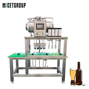 Bán tự động 4-đầu chai Điền và đóng nắp máy 4-trạm Điền và đóng nắp vòi phun thực phẩm và đồ uống đóng chai - Product Image 1