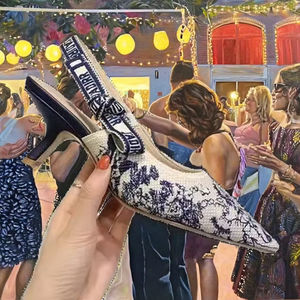 <span class=keywords><strong>Zapatos</strong></span> de Tacón Alto de Lujo Personalizados OEM ODM para Mujer, <span class=keywords><strong>Zapatos</strong></span> de Punta Puntiaguda con Cordones para Verano, <span class=keywords><strong>Zapatos</strong></span> de Moda para Exteriores, Tacones de <span class=keywords><strong>Charol</strong></span> - Product Image 3