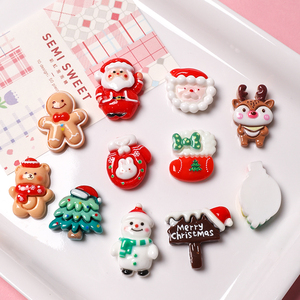Accesorios Navideños Más Vendidos, Accesorios de Resina de Santa Claus, Colgantes Hechos a Mano para Carcasas de Teléfono, Venta al Por Mayor - Product Image 1