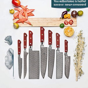 Venta al por mayor de alta calidad de 67 capas de acero al carbono de Damasco cuchillo de pan con mango de palisandro <span class=keywords><strong>cuchillos</strong></span> de cocina - Product Image 3