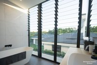 Volets de fenêtre en aluminium AS2047, cadre à persiennes en verre, volets de fenêtre verticaux, écran pliant, isolation acoustique, fenêtres à persiennes fixes