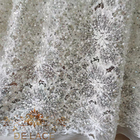 Robe de mariée DELACE JZQ de luxe en dentelle lourde perlée avec broderie florale, perles, sequins et tissu en maille pour mariages