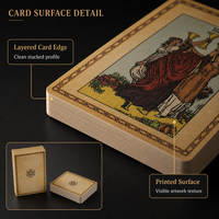 Jeu de cartes de tarot personnalisées avec des illustrations colorées et une boîte en papier pour les jeux de divination, les cadeaux et les collectionneurs