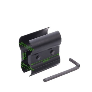 Support de fixation pour lampe torche et laser rouge/vert, en alliage d'aluminium, pour tubes de 11mm/20mm, modèles Grande, Moyenne, Petite, avec base <span class=keywords><strong>ronde</strong></span> - Product Image 5