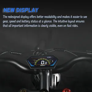 Expédition UE - Vélo électrique multi-usages Cyrusher <span class=keywords><strong>Trax</strong></span> 2.0 52V 20A 250W avec cadre à suspension pneumatique, moteur sans balais et batterie - Product Image 4